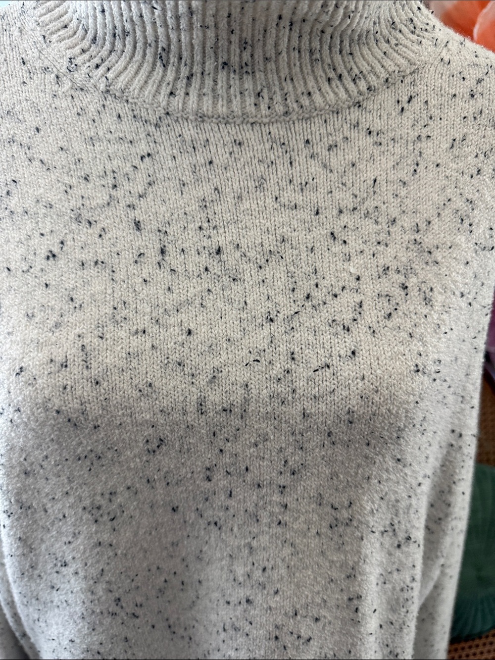 Abercrombie & Fitch Gray Marled Popover Nantucket Turtleneck Tunic Sweater - Picture 3 of 5